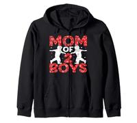 Mom of 2 Boys Mother's Day Women Mom of Two Boys Sudadera con Capucha