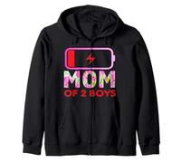 Mom of 2 Boys Mother's Day Women Mom of Two Boys Sudadera con Capucha