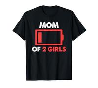 Mom of 2 Girls Gift From Daughter Mothers Day Birthday Camiseta