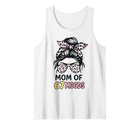 Mom of 67 Moods Funny Cartoon Expression Mom 67 Meme Camiseta sin Mangas