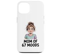 Mom of 67 Moods Funny Cartoon Expression Mom 67 Meme Carcasa para iPhone 13