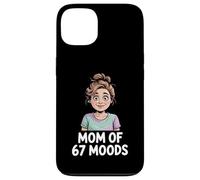 Mom of 67 Moods Funny Cartoon Expression Mom 67 Meme Carcasa para iPhone 13