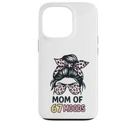 Mom of 67 Moods Funny Cartoon Expression Mom 67 Meme Carcasa para iPhone 13 Pro