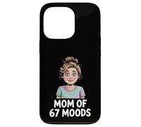 Mom of 67 Moods Funny Cartoon Expression Mom 67 Meme Carcasa para iPhone 13 Pro
