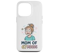 Mom of 67 Moods Funny Cartoon Expression Mom 67 Meme Carcasa para iPhone 13 Pro