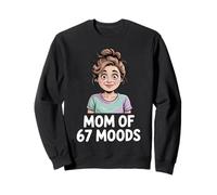 Mom of 67 Moods Funny Cartoon Expression Mom 67 Meme Sudadera