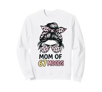 Mom of 67 Moods Funny Cartoon Expression Mom 67 Meme Sudadera