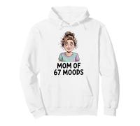Mom of 67 Moods Funny Cartoon Expression Mom 67 Meme Sudadera con Capucha