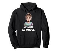 Mom of 67 Moods Funny Cartoon Expression Mom 67 Meme Sudadera con Capucha
