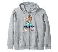 Mom of 67 Moods Funny Cartoon Expression Mom 67 Meme Sudadera con Capucha