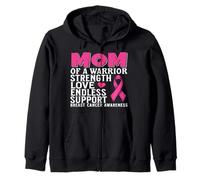 Mom of a Warrior Breast Cancer Awareness Support Gifts Women Sudadera con Capucha