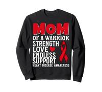 Mom of a Warrior Heart Disease Awareness Family Matching Sudadera