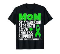 Mom of a Warrior Liver Cancer Awareness Family Matching Camiseta