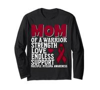 Mom of a Warrior Multiple Myeloma Awareness Family Matching Manga Larga
