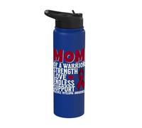 Mom of a Warrior Multiple Myeloma Awareness Family Matching Stainless Steel Insulated Water Bottle