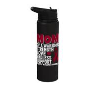 Mom of a Warrior Multiple Myeloma Awareness Family Matching Stainless Steel Insulated Water Bottle
