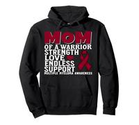 Mom of a Warrior Multiple Myeloma Awareness Family Matching Sudadera con Capucha