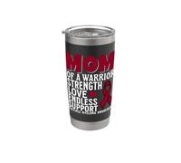 Mom of a Warrior Multiple Myeloma Awareness Family Matching Vaso térmico de acero inoxidable de doble pared