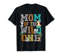 Mom of The Wild One 1st Birthday Jungle Matching Safari Kids Camiseta