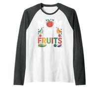 Mom Says Eat Your Fruits and Vegetables Health Food - Camiseta Manga Raglan
