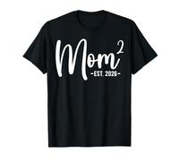 Mom Squared EST 2026 Mom of Two Mom of 2 Boys Girls Camiseta