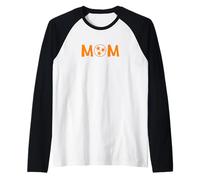 Mom Tennessee Flag Circle Design for Proud Moms Cute Camiseta Manga Raglan