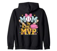 Mom, The Real Most Valuable Person, Funny Baseball Sudadera con Capucha