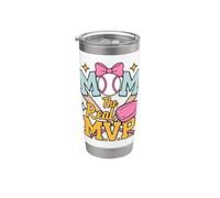 Mom, The Real Most Valuable Person, Funny Baseball Vaso térmico de acero inoxidable de doble pared