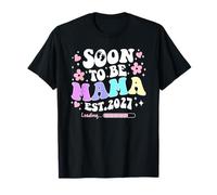 Mom To Be Loading Please Wait Promoved to Mama Camiseta