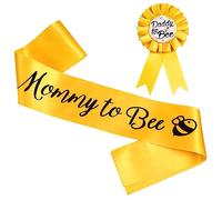 Mom to be Sash Baby Shower y Daddy to Bee, Faja de Mamá para Ser Baby Shower Mom to be Sash Fiesta de Revelación de Género para Niños Recuerdo de Accesorios de Embarazo