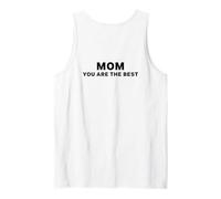 Mom You Are The Best in Black Vintage Style Fuente Camiseta sin Mangas