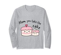 Mom You Take The Cake Lindo Kawaii Madre Apreciación Diseño Manga Larga