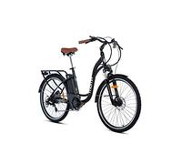 Moma Bikes Bicicleta Electrica Urbana Ebike, Aluminio, Shimano 7v, Frenos de Disco Hidráulicos, Batería Litio 36V 16Ah