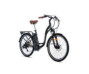 Moma Bikes Bicicleta Electrica Urbana Ebike28.2, Aluminio, Shimano 7v, Frenos de Disco Hidráulicos, Batería Litio 36V 16Ah