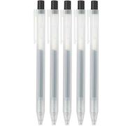 Moma Muji Smooth Writing Gel Ink Bolígrafo Tipo de Golpe, Negro 0,5 mm (importación de Japón) (5)