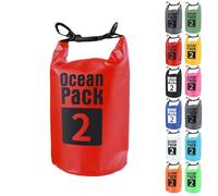 MOMAHUA Bolsa seca, bolsa impermeable, bolsas de natación 2L/5L/10L/15L/20L/25L/30L Bolsa seca para paddle boarding, bolsas mojadas para viajes, camping al aire libre, Red, 2 L