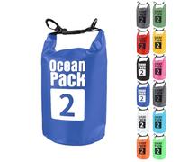 MOMAHUA Bolsa seca, bolsa impermeable, bolsas de natación 2L/5L/10L/15L/20L/25L/30L saco seco para paddle boarding, bolsas húmedas para viajes, camping al aire libre, Blue, 2 L, Resistente al agua