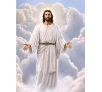 MOMAKA DIY Diamond Painting Kit Jesús, 5D Kits de Pintura de Diamantes Hombre, Bordado Pintura de Diamantes de Imitación Punto de Cruz por Números para Decoración de Pared Hogar 30x40cm