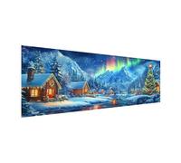 MOMAKA DIY Grande Diamond Painting Kit Navidad, 5D Kits de Pintura de Diamantes Iglú, Bordado Pintura de Diamantes de Imitación Punto de Cruz por Números para Decoración de Pared Hogar 30x80 cm