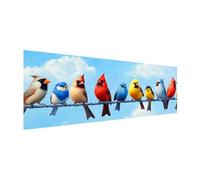 MOMAKA Grande Diamond Painting Kit Aves, 5D DIY Kits de Pintura Diamante Animales, Bordado Pintura de Diamantes de Imitación Punto de Cruz por Números para Decoración de Pared Hogar 30x80 cm