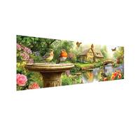 MOMAKA Grande Diamond Painting Kit Aves, 5D DIY Kits de Pintura Diamante Casa De Flores, Bordado Pintura de Diamantes de Imitación Punto de Cruz por Números para Decoración de Pared Hogar 30x80 cm