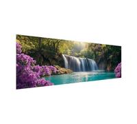 MOMAKA Grande Diamond Painting Kit Cascada, 5D DIY Kits de Pintura Diamante Paisaje, Bordado Pintura de Diamantes de Imitación Punto de Cruz por Números para Decoración de Pared Hogar 30x80 cm