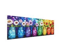 MOMAKA Grande Diamond Painting Kit Flores, 5D DIY Kits de Pintura Diamante Jarrón, Bordado Pintura de Diamantes de Imitación Punto de Cruz por Números para Decoración de Pared Hogar 30x80 cm