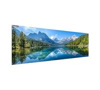 MOMAKA Grande Diamond Painting Kit Lago, 5D DIY Kits de Pintura Diamante Paisaje, Bordado Pintura de Diamantes de Imitación Punto de Cruz por Números para Decoración de Pared Hogar 30x80 cm