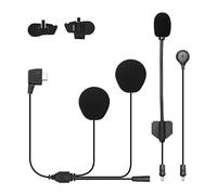 Moman Auricular y Micrófono Altavoz Reemplazable con Clip para Moman H2 Intercomunicador Casco Moto