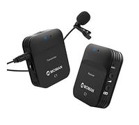Moman Micrófono Solapa Inálambrico, C1 2.4GHz Micro Corbata Wireless Profesional para DSLR Cámara, Móvil, Videocámara, Laptop y Tablet, Compatible para Canon, Sony, Nikon, Panasonic
