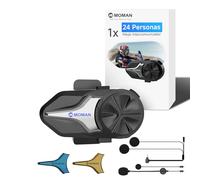 Moman CPX Mesh Intercomunicador Casco Moto 24 Personas Dos Modos 2KM 1Pieza