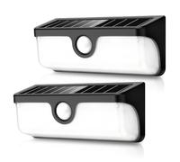 Moman Farolas Solares Exterior Conectables, Aplique Solar con Sensor de Movimiento Activado Sincronizado, Luces LED Exterior Impermeables IP65 para Balcón, Jardín y Garaje