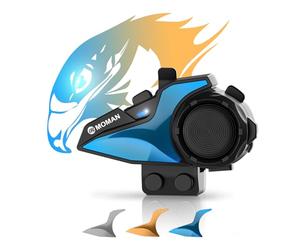 Moman H2E Intercomunicador Casco Moto con Doble Chip para Audio Multitarea