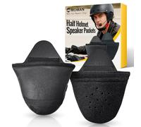 Moman HEB Orejeras para Casco Abierto, Compatibles con Correas Estrechas o Anchas, Protector de Orejas para Casco, Bloquean el Ruido del Viento y el Frío, Accesorio para Motoristas y Ciclistas